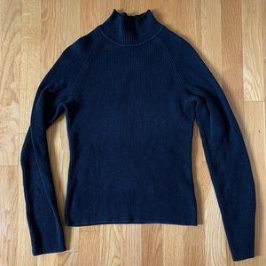 Black Cotton Turtleneck